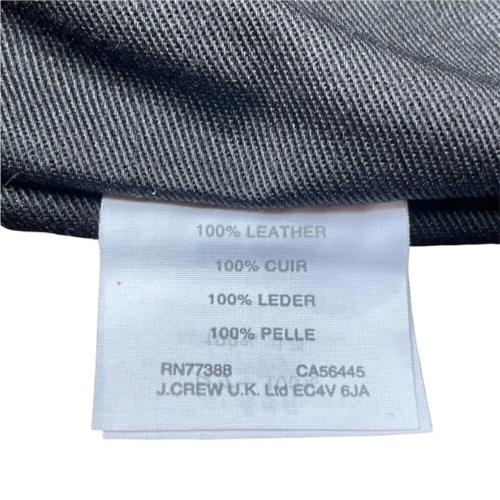J. CREW Leather Zippered Cosmetic Bag